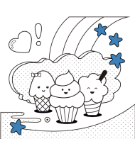 Ice Cream to color for kids