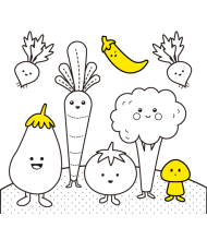 Vegetable to color for kids