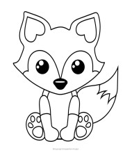 the fox to color for kids