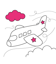 AirPlane to color for kids