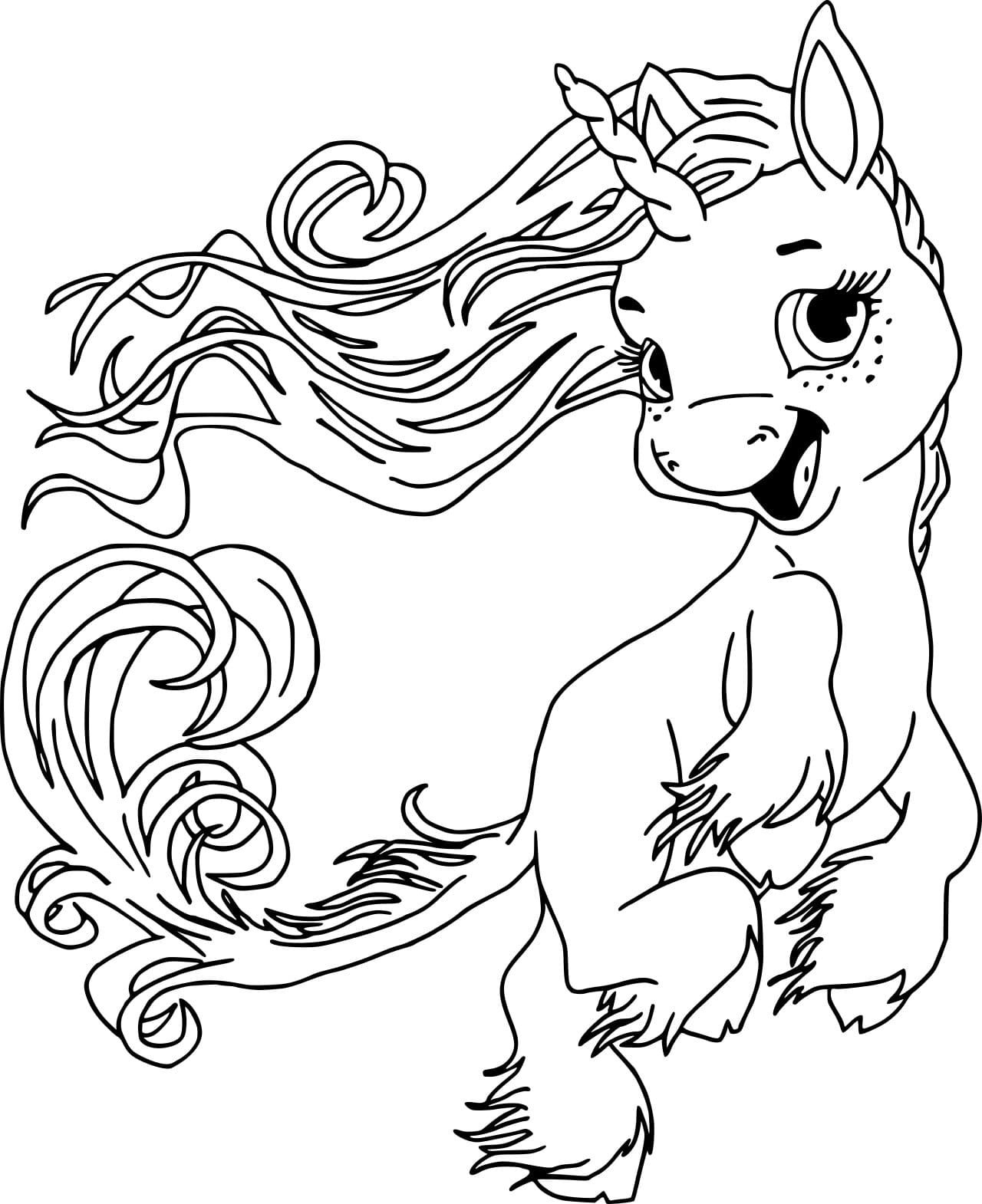 Funny unicorn coloring pages